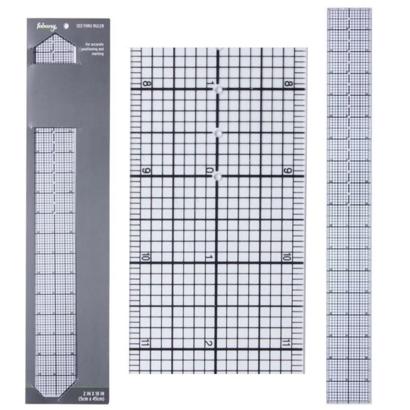 NEW See Through Sewing Grid Ruler by Fabany 2" x 18" - Picture 1 of 8